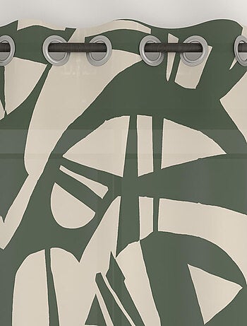 Rideau à oeillets imprimé en polycoton 135x250 cm CANOPE, par Soleil d'Ocre