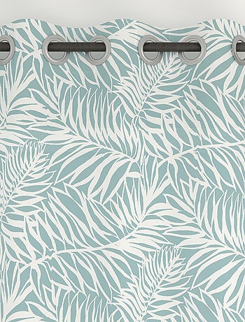 Rideau à oeillets imprimé en polycoton 135x250 cm GUYANE, par Soleil d'Ocre