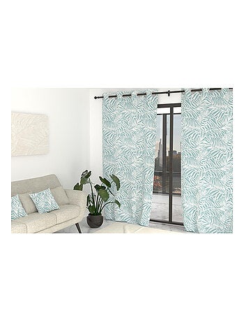 Rideau à oeillets imprimé en polycoton 135x250 cm GUYANE, par Soleil d'Ocre