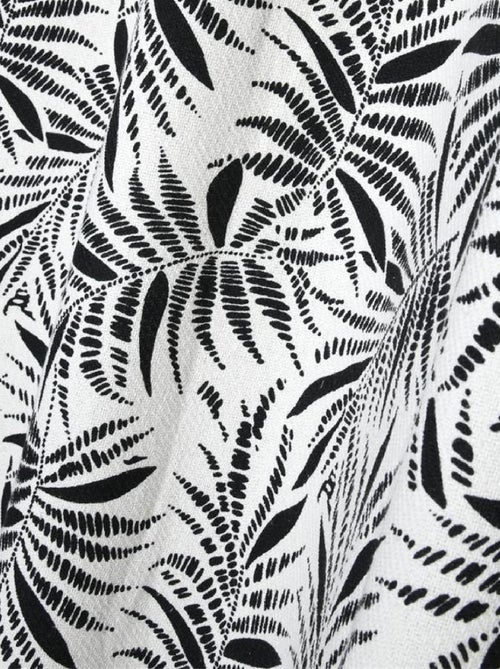 Rideau à oeillets imprimé feuillage tropical en coton - Kiabi