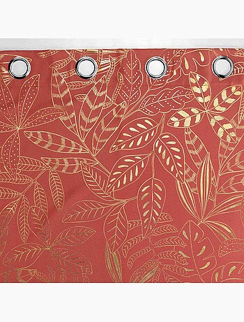 Rideau à oeillets Imprimé métalillisé Belflor