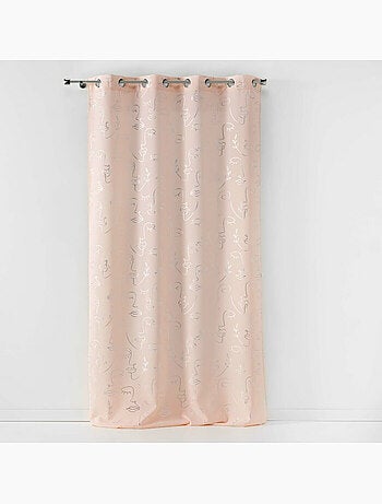 Rideau a oeillets imprimé métallisé Artyline