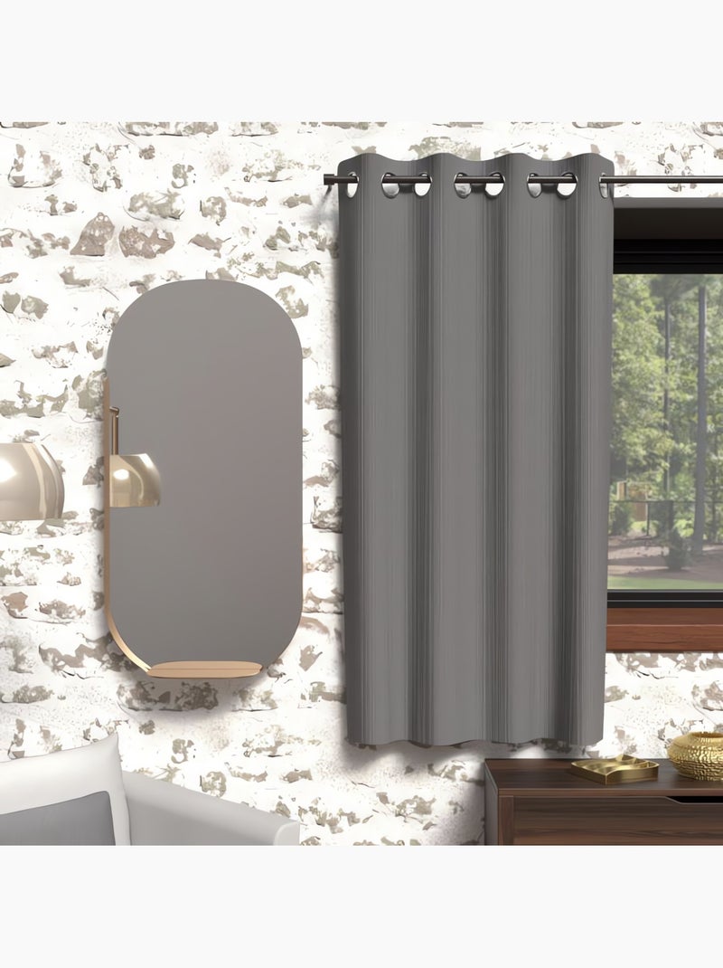 Rideau à oeillets isolant BOHEME, par Soleil d'Ocre Gris - Kiabi