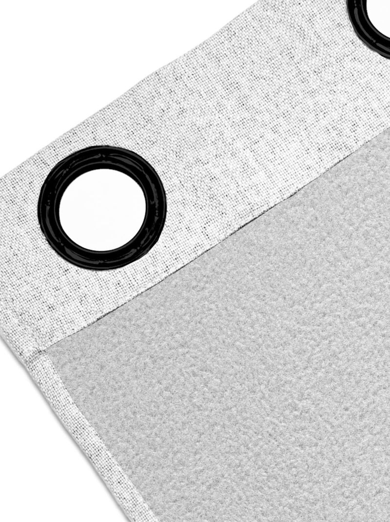 Rideau à oeillets Isolant et 100% Occultant ECLIPSE, par Soleil d'ocre Blanc - Kiabi