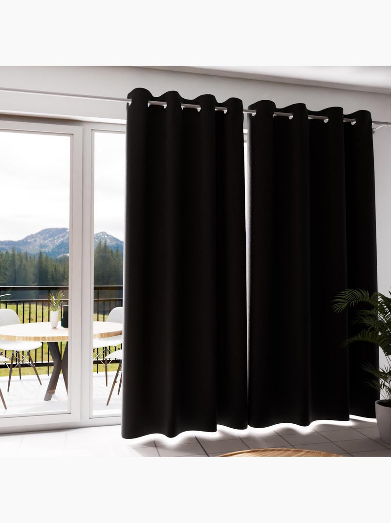 Rideau à oeillets Isolant et 100% Occultant ECLIPSE, par Soleil d'ocre Noir - Kiabi