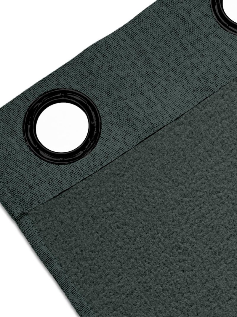 Rideau à oeillets Isolant et 100% Occultant ECLIPSE, par Soleil d'ocre Vert kaki - Kiabi