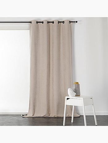 Rideau à Oeillets Isolant et Déperlant - Effet Velours