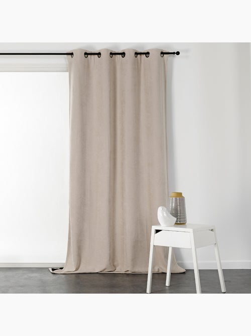 Rideau à Oeillets Isolant et Déperlant  - Effet Velours - Kiabi