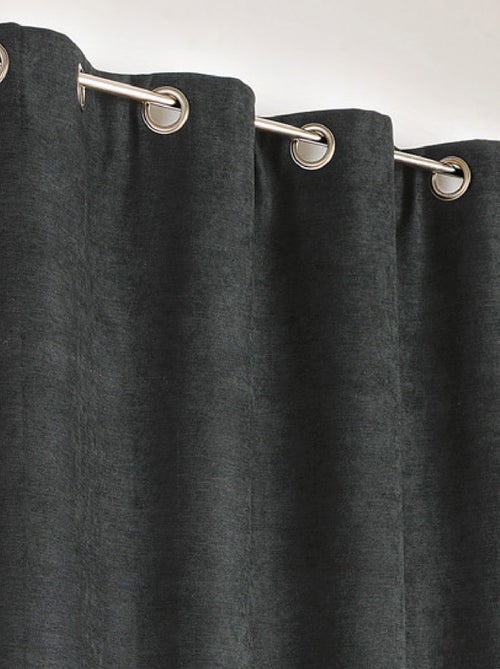 Rideau à Oeillets Isolant et Déperlant  - Effet Velours - Kiabi