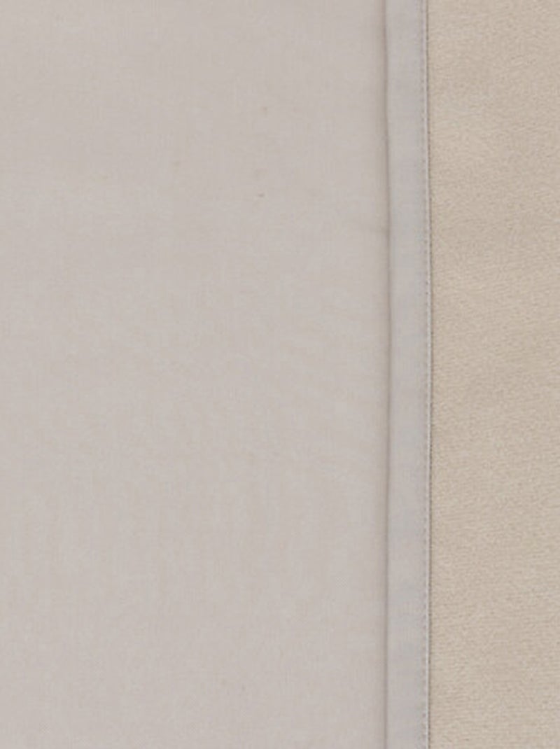 Rideau à oeillets isolant thermique avec doublure polaire Beige clair - Kiabi