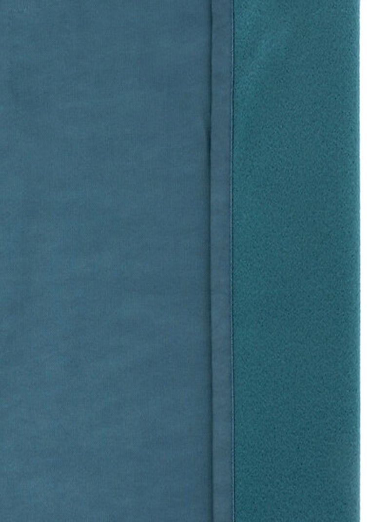Rideau à oeillets isolant thermique avec doublure polaire Bleu - Kiabi