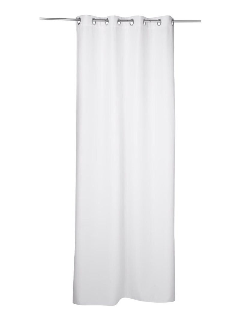 Rideau à oeillets isolant thermique avec doublure polaire Ivoire - Kiabi