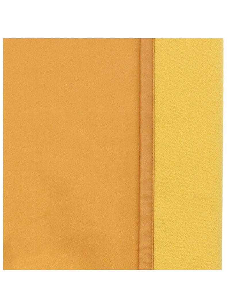 Rideau à oeillets isolant thermique avec doublure polaire Jaune foncé - Kiabi