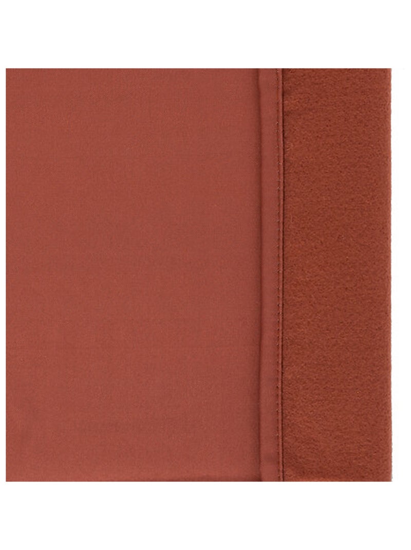 Rideau à oeillets isolant thermique avec doublure polaire Terracotta - Kiabi