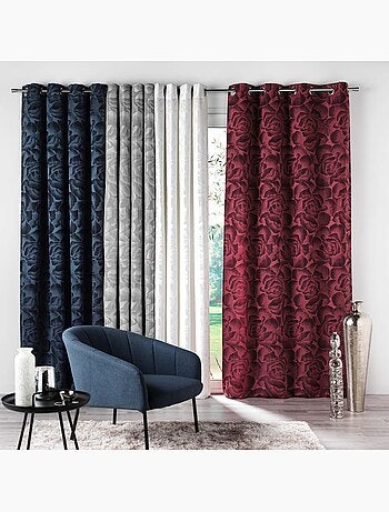 Rideau a oeillets jacquard Rosaline