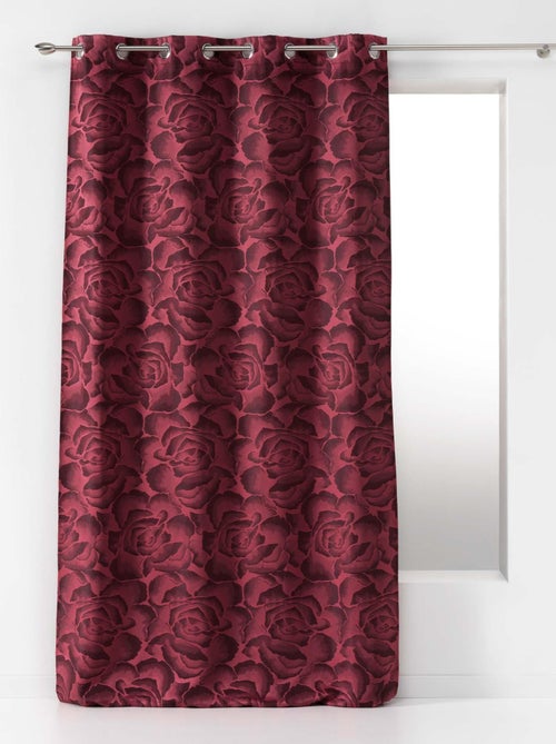 Rideau a oeillets jacquard Rosaline - Kiabi
