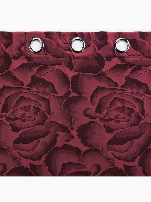 Rideau a oeillets jacquard Rosaline - Kiabi