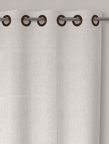 Rideau à oeillets lin coton 135x250 cm LINO, par Soleil d'Ocre