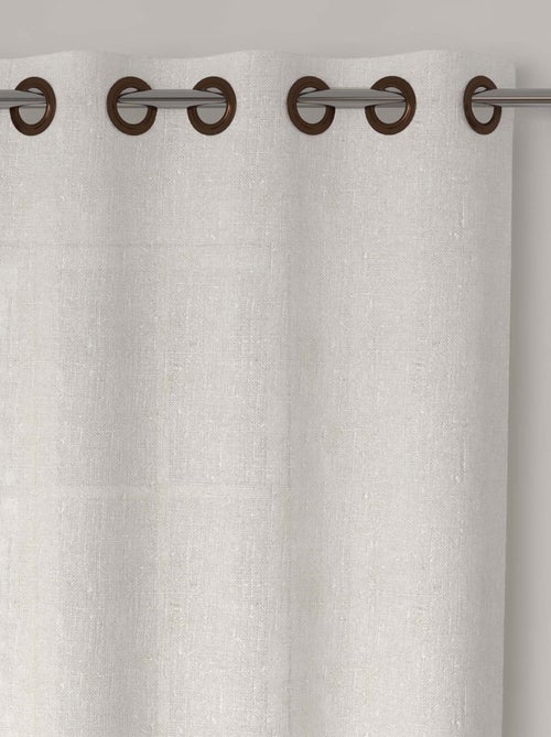 Rideau à oeillets lin coton 135x250 cm LINO, par Soleil d'Ocre - Kiabi