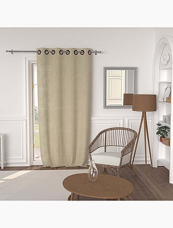Rideau à oeillets lin coton 135x250 cm LINO, par Soleil d'Ocre