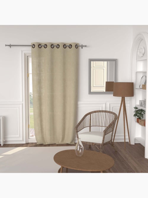 Rideau à oeillets lin coton 135x250 cm LINO, par Soleil d'Ocre - Kiabi