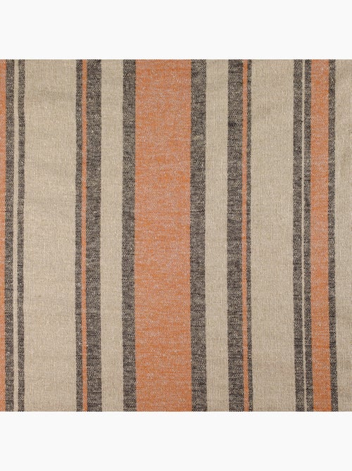 Rideau à Oeillets Lin Rayé Esprit Méditerranéen - Kiabi