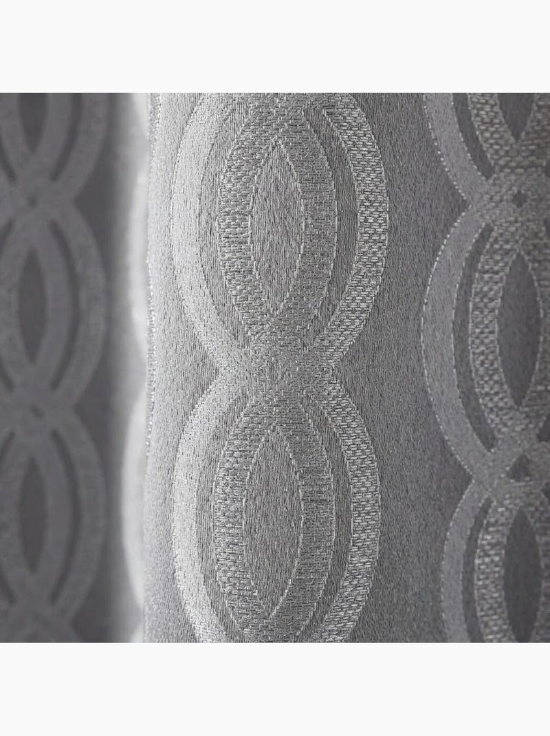 Rideau a oeillets miriade Gris clair - Kiabi