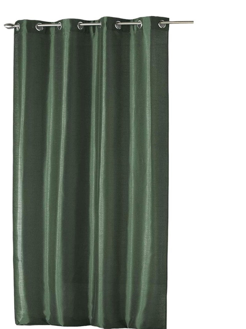 Rideau a oeillets Modele Shantung Shana Kaki - Kiabi