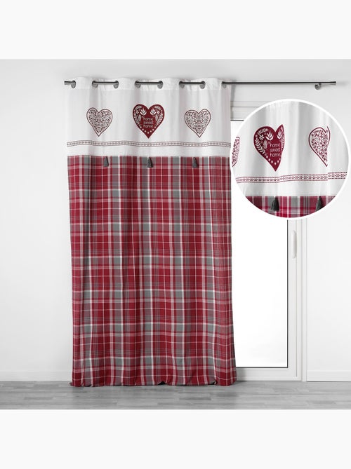 Rideau À Œillets – Motif Cœur & Pompons Sweet Heart - Kiabi