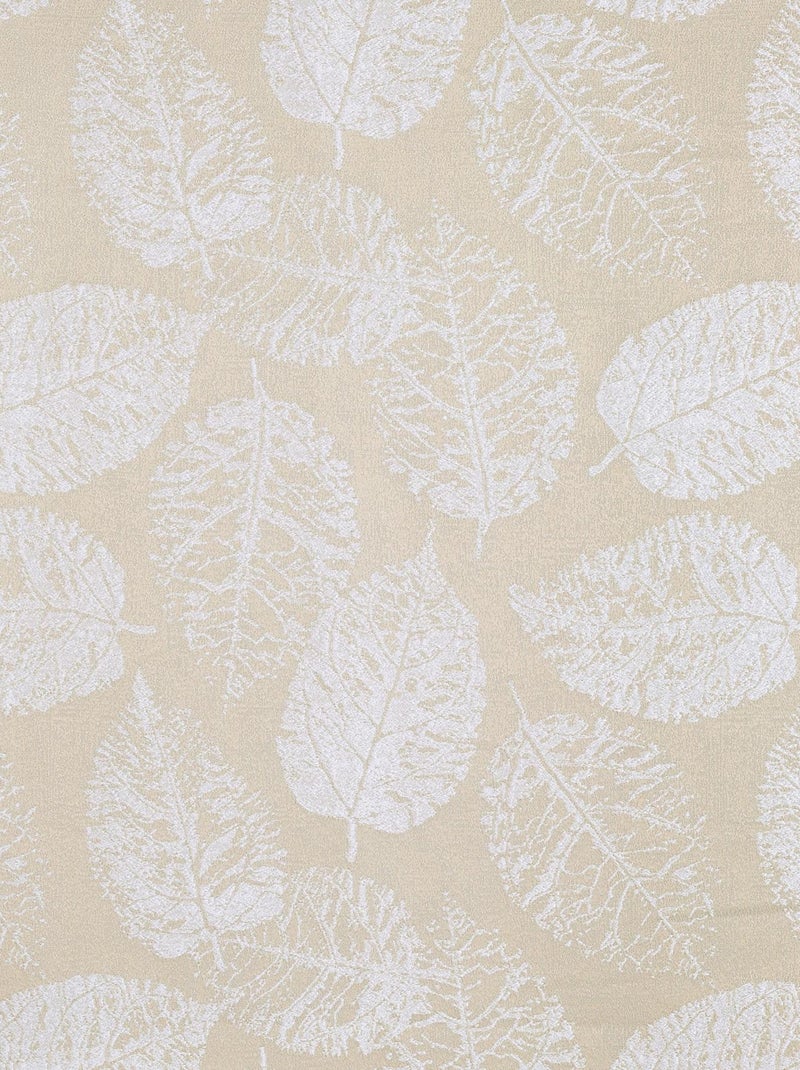 Rideau à Oeillets Motif Feuillage avec Relief Blanc - Kiabi
