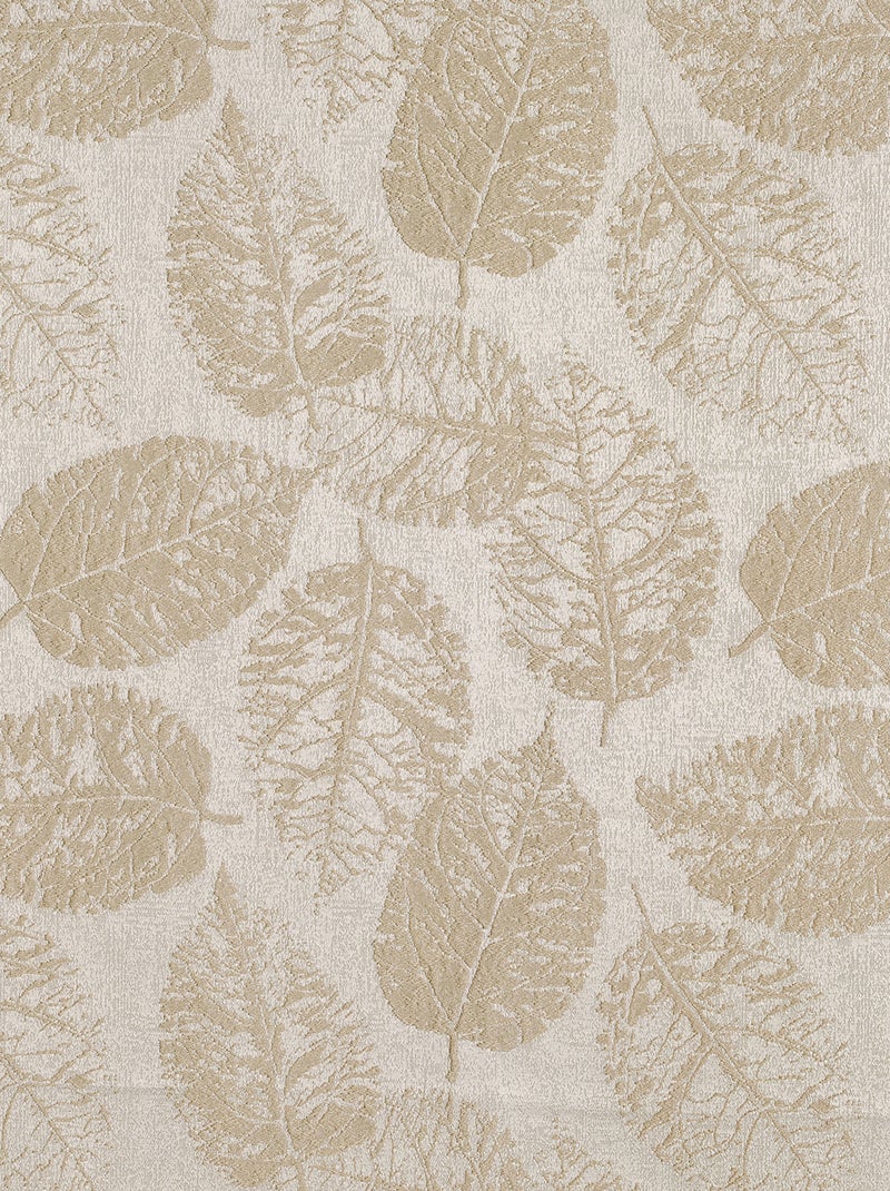 Rideau à Oeillets Motif Feuillage avec Relief Marron tabac - Kiabi