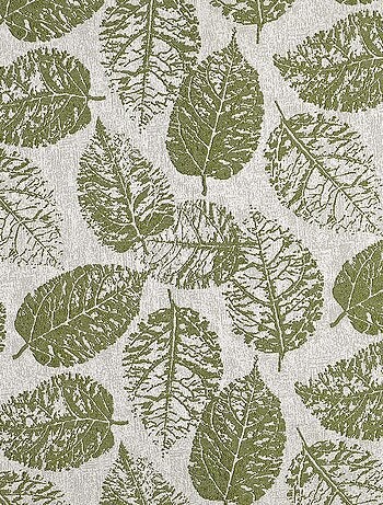 Rideau à Oeillets Motif Feuillage avec Relief