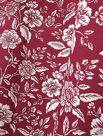 Rideau à oeillets motif fleurs