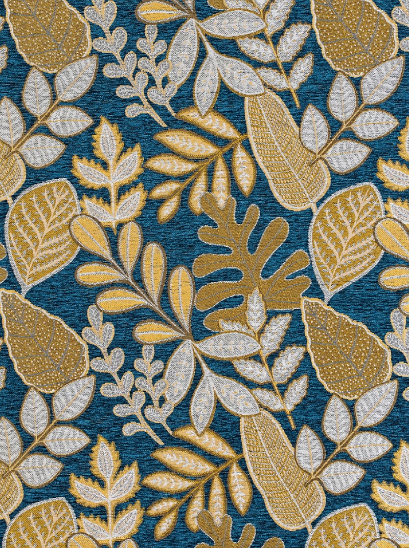 Rideau à Oeillets Motif Végétal Vintage Jaune - Kiabi