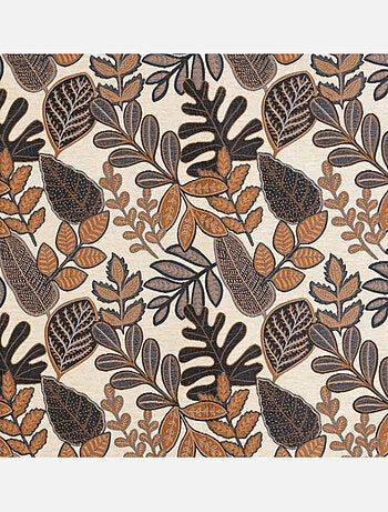 Rideau à Oeillets Motif Végétal Vintage