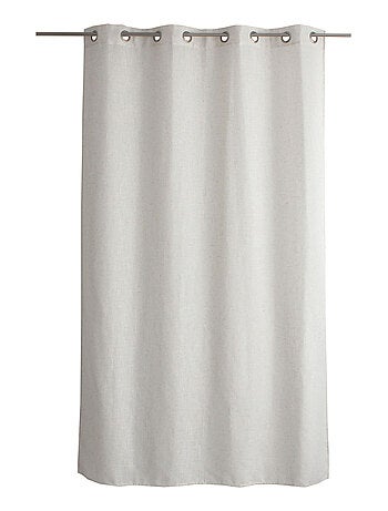 Rideau à oeillets naturel - Effet lin