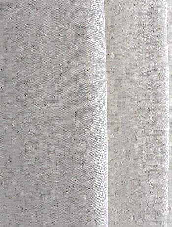 Rideau à oeillets naturel - Effet lin