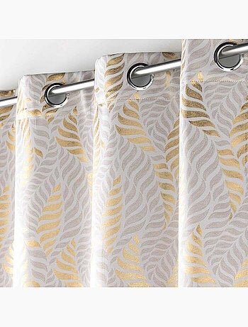 Rideau a oeillets occultant - Imprimé métallisé - Lyra