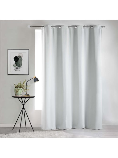 Rideau a oeillets occultant 135 x 240 cm Occult Neige - Kiabi