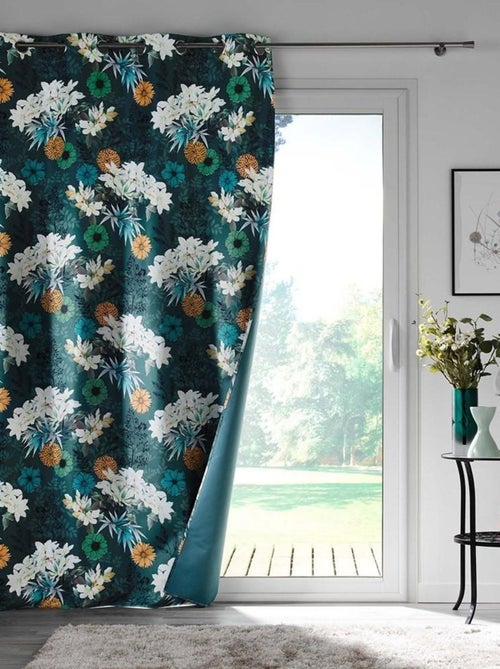 Rideau à œillets occultant 135x260 cm Osaka microfibre - Kiabi