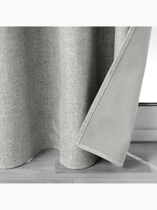 Rideau a oeillets occultant 140 x 260 cm Crepuscules gris - Kiabi Rideau a oeillets occultant 140 x 260 cm Crepuscules gris - Kiabi