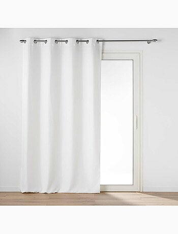 Rideau à oeillets occultant chambray uni