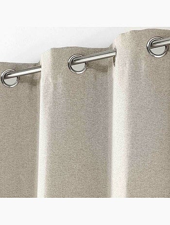 Rideau à oeillets occultant chambray uni