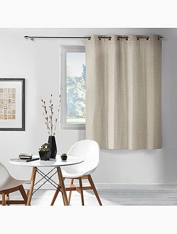 Rideau à oeillets occultant chambray uni