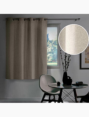 Rideau à oeillets occultant chambray uni