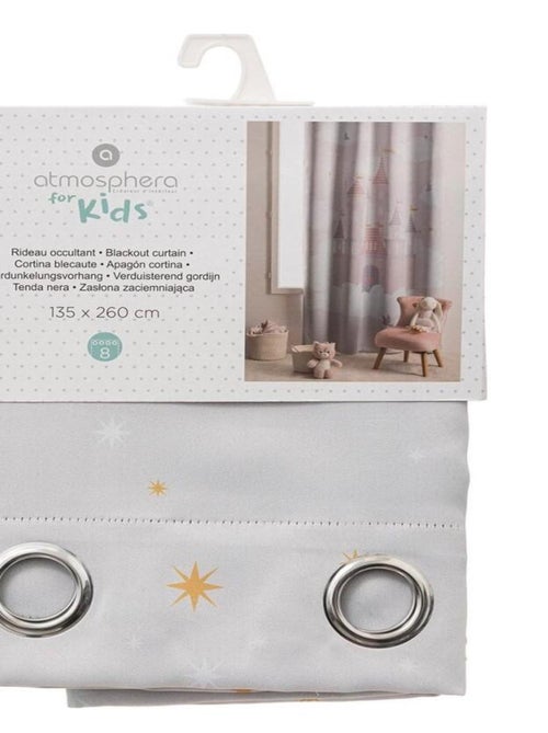 Rideau à œillets occultant château 135x260 - Kiabi