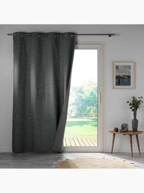 Rideau a oeillets occultant Crepuscules - Kiabi