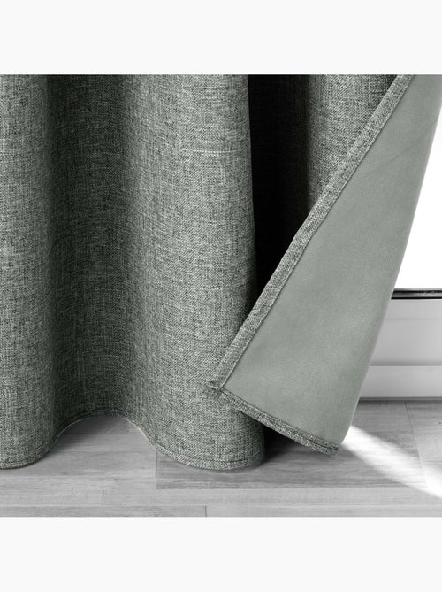 Rideau a oeillets occultant Crepuscules - Kiabi