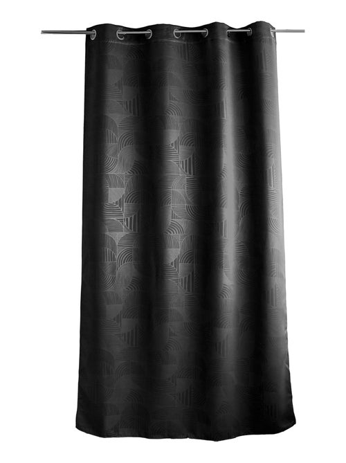 Rideau à oeillets occultant imprimé géométrique - Kiabi