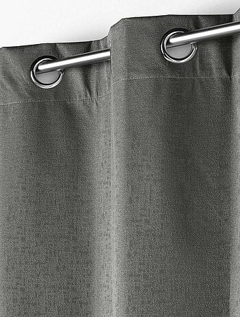 Rideau à œillets occultant jacquard 140x260 cm Darko anthracite